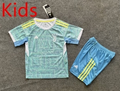 2025-2026 Juventus Away Blue Soccer kids Uniform-6748