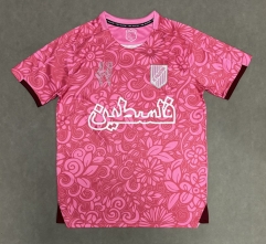 (S-4XL) 25-26 Palestine Pink Thailand Training Soccer Jersey AAA-2633