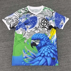 25-26 Special Edition Brazil White&Blue Thailand Soccer Jersey AAA-4927