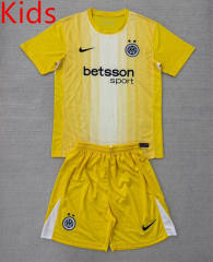 25-26 Inter Milan Yellow Kids/Youth Soccer Uniform-AY