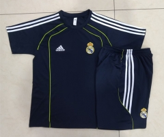 25-26 Real Madrid Cyan Short-sleeved Thailand Soccer Tracksuit-815