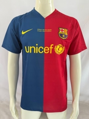 Retro Version 08-09 Champions League Barcelona Home Red&Blue Thailand Soccer Jersey AAA (with chest advertising)-503