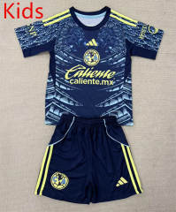 2025-2026 Club America Away Blue Kids/Youth Soccer Uniform-AY
