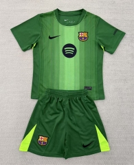 2025-2026 Barcelona Goalkeeper Green Soccer Uniform-AY