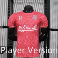 Player Version 2025-2026 Palestine Pink Thailand Soccer Jersey AAA-888