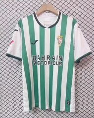 (S-4XL) 25-26 Córdoba Home White&Green Stripes Thailand Soccer Jersey AAA-2044