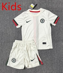 25-26 Chelsea Away White Kids/Youth Soccer Uniform-4247