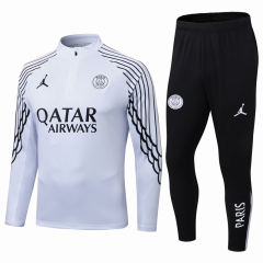 25-26 Paris SG White Thailand Soccer Tracksuit -411