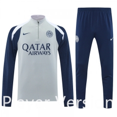 Player Version 25-26 Inter Milan Grey Thailand Soccer Tracksuit-7411