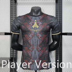 Player Version 25-26 Champion Edition Paris Black Thailand Soccer Jersey AAA-888