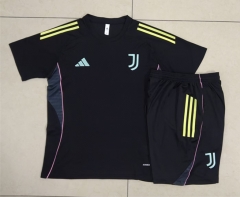 25-26 Juventus Black Thailand Soccer Short Tracksuit Uniform-815