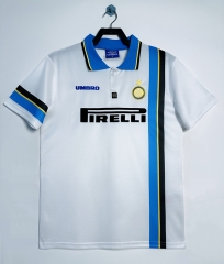 Retro Version 97-98 Inter Milan Away White Thailand Soccer Jersey AAA-811