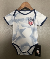 25-26 USA Home White Baby Soccer Uniform-CS