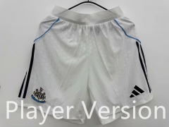 Player Version 25-26 Newcastle United Home White Thailand Soccer Shorts-2016