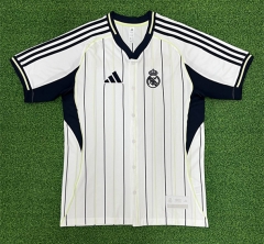 (S-4XL) 25-26 Real Madrid White Thailand Baseball Jersey-403