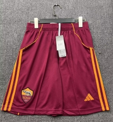 2025-2026 Roma Home Red Thailand Soccer Shorts-718
