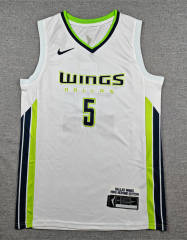 Dallas Wings White #5 NBA Jersey-1380