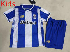 25-26 Correct Version Porto Home Blue&White Kids/Youth Soccer Uniform-507
