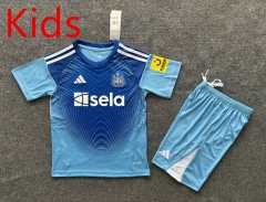 25-26 Newcastle United Goalkeeper Blue Kids/Youth Soccer Uniform-6748