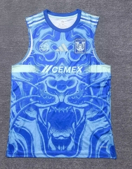 (S-3XL) 25-26 Tigres UANL Away Blue Thailand Vest-sleeve Soccer Jersey AAA-912