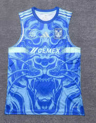 (S-3XL) 25-26 Tigres UANL Away Blue Thailand Vest-sleeve Soccer Jersey AAA-912