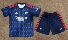 2025-2026 Arsenal Away Blue&Black Soccer Uniform-709