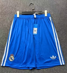 25-26 Real Madrid 2nd Away Blue Thailand Soccer Shorts-718