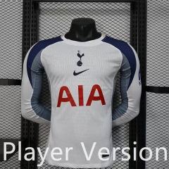 Player Version 2025-26 Tottenham Hotspur Home White LS Thailand Soccer Uniform-888