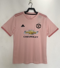 Retro Version 18-19 Manchester United Away Pink Thailand Soccer Jersey-811