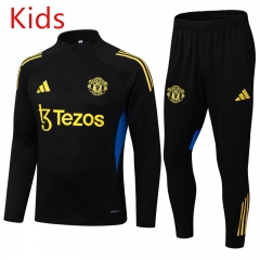 2025-26 Manchester United Black Kids/Youth Soccer Tracksuit -411