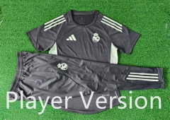 Player Version 2025-26 Real Madrid Grey Trouser suit  Thailand Soccer Tracksuit-9926