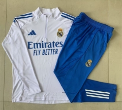 25-26 Real Madrid White Thailand Soccer Tracksuit-815