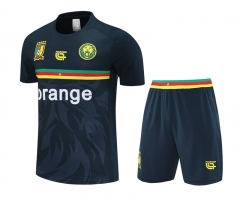 25-26 Cameroon Royal Blue Short-sleeve Thailand Soccer Uniform AAA-4627
