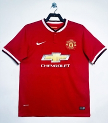 Retro Version 14-15 Manchester United Home Red Thailand Soccer Jersey-811
