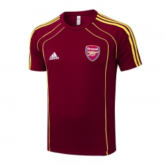 Retro Version 25-26 Arsenal Dark Red Short-sleeved Thailand Soccer Tracksuit-815