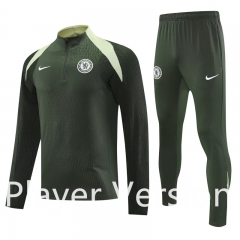 Player Version 25-26 Chelsea Army Green Thailand Soccer Tracksuit-4627