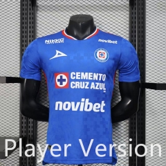 Player Version 25-26 Cruz Azul Fútbol Club Blue Thailand Soccer Jersey AAA-888