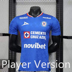 Player Version 25-26 Cruz Azul Fútbol Club Blue Thailand Soccer Jersey AAA-888