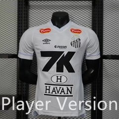 Player Version 2025-2026 Santos FC White Thailand Soccer Jersey AAA-888