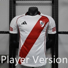 Player Version 2025-2026 River Plate Home White&Red Thailand Soccer Jersey AAA-888