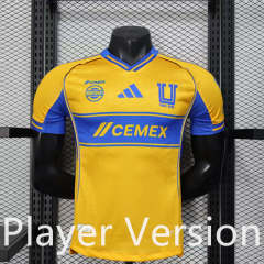 Player Version 2025-2026 Tigres UANL Home Yellow Thailand Soccer Jersey AAA-888