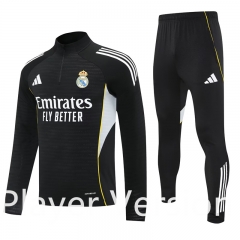 Player Version 25-26 Real Madrid Black Thailand Soccer Tracksuit-4627