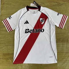 (S-4XL) 25-26 River Plate Home White Thailand Soccer Jersey AAA-2483