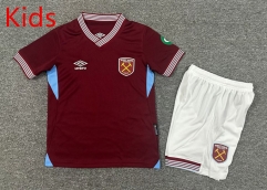 2025-2026 West Ham United Home Red Kids/Youth Soccer Uniform-7809