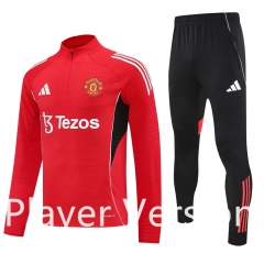 Player Version 25-26 Manchester United Red Thailand Soccer Tracksuit -4627