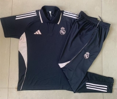 2025-2026 Real Madrid Dark Grey Thailand Polo Uniform-815