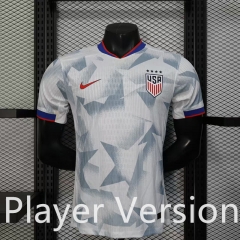 Player Version 25-26 USA Home White Thailand Soccer Jersey AAA-888