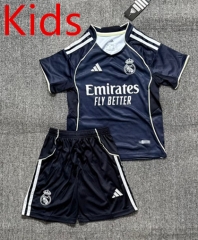2025-2026 Real Madrid Away Royal Blue Kids/Youth Soccer Uniform-424