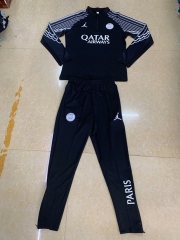 2025-26 Paris SG Black Thailand Soccer Tracksuit -411