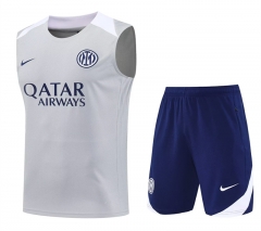 25-26 Inter Milan Light Grey Vest Thailand Soccer Uniform AAA-4627